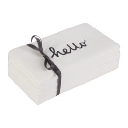 Toalla De Papel - Hello Negro - X 20 Unid - Claudia Adorno